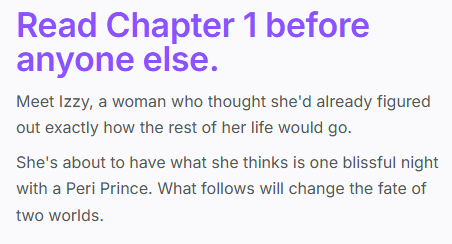 Newsletter sign up to get Chapter 1 of Love Beyond Worlds befor anyone else!